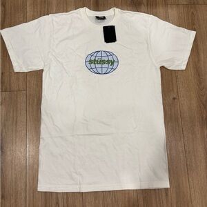 Stussy globe white tee